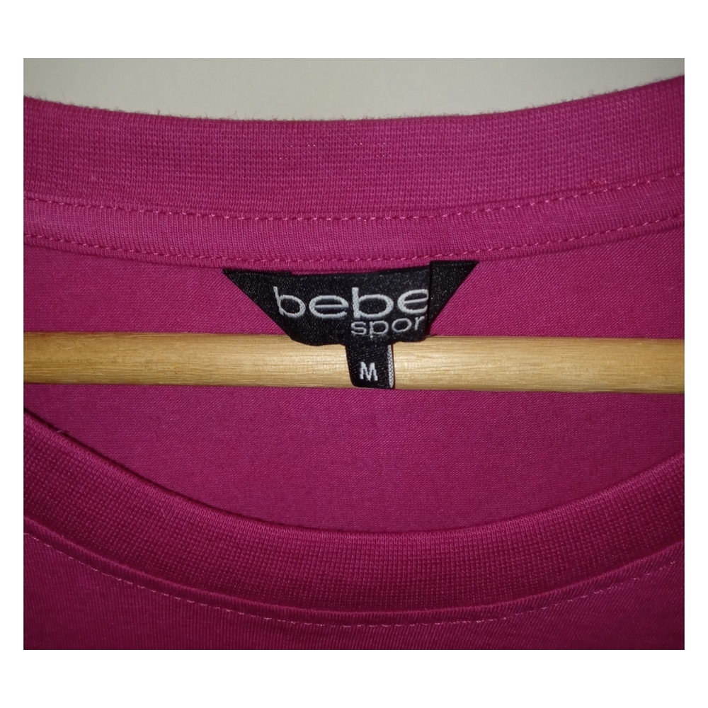 bebe sport Fuschia Sequin Short Sleeve shirt - Picture 6 of 7